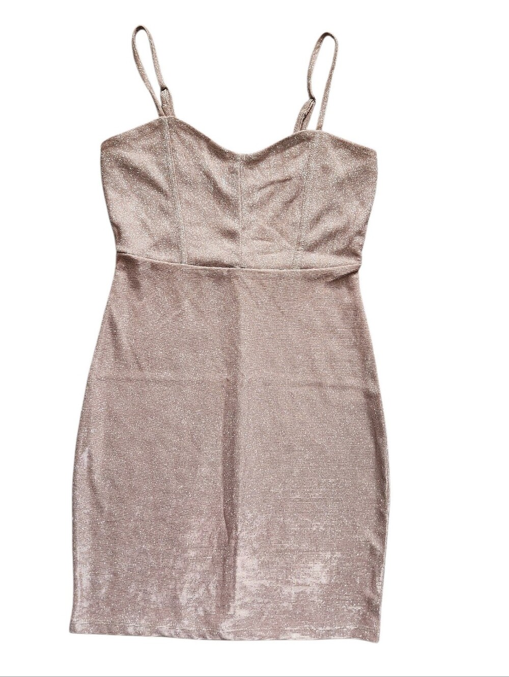 NWT Inspired Hearts Shimmery Rose Mini Slip Dress-Juniors Medium